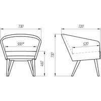Интерьерное кресло Лама-мебель Тиана-1 (Simpl Col 42)