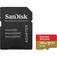 Карта памяти SanDisk Extreme SDSQXA1-128G-GN6MA 128GB + адаптер