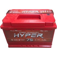 Автомобильный аккумулятор Hyper 700A низкий (75 А·ч)
