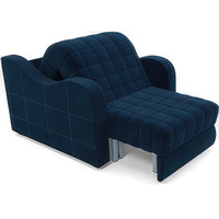 Кресло-кровать Мебель-АРС Барон №4 (велюр, темно-синий Luna 034)