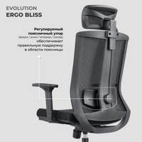 Кресло Evolution ERGO BLISS Grey (серый)