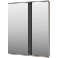 Шкаф распашной Bravo Мебель Астрид с зеркалом (бетонный камень/металл бруклин)