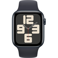 Умные часы Apple Watch SE 2 44 мм (алюминиевый корпус, полуночный/полуночный, спортивный силиконовый ремешок S/M) в Пинске
