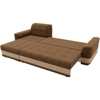 Угловой диван Mebelico Честер 61116 (левый, вельвет, коричневый/бежевый)