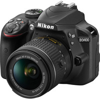 Зеркальный фотоаппарат Nikon D3400 Kit AF-P 18-55mm VR (черный)