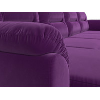 П-образный диван Лига диванов Бостон 109506 (микровельвет, фиолетовый)