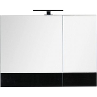  Aquanet Шкаф с зеркалом Верона 90 (черный)