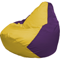 Кресло-мешок Flagman Груша Г2.1-247 (жёлтый/фиолет)