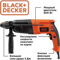 Перфоратор Black & Decker BDHR26KR-RU