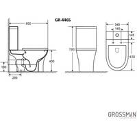 Унитаз напольный Grossman GR-4465S (с сиденьем)