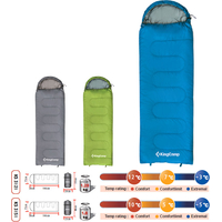 Спальный мешок KingCamp Oasis 300 (синий, левая молния) [KS3151]