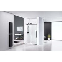 Душевая дверь Rea Solar 150 (черный/прозрачное стекло)