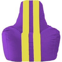 Кресло-мешок Flagman Спортинг С1.1-35 (фиолетовый/жёлтый)