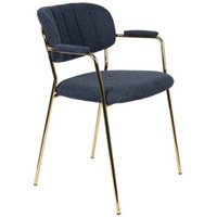 Интерьерное кресло Zuiver WL Jolien 2 (синий/золотистый) в Гомеле