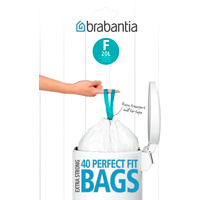 Пакеты для мусора Brabantia PerfectFit F 20л 375644 (40шт, белый)