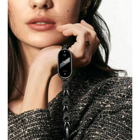 Фитнес-браслет Xiaomi Smart Band 8 (серый, с черным ремешком из кожи и металла, китайская версия) в Пинске