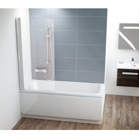 Стеклянная шторка для ванны Ravak CVS1 80 (белый/прозрачное) левая