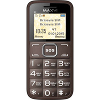 Кнопочный телефон Maxvi B2 Coffee