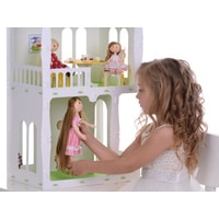 Кукольный домик Krasatoys Дом Жасмин с мебелью 000275 (белый/салатовый)
