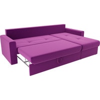Угловой диван Лига диванов Верона 100267 (правый, микровельвет, фиолетовый)