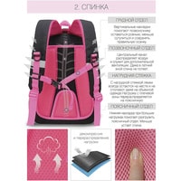 Школьный рюкзак Grizzly RG-966-21/2 (черный/розовый) в Витебске