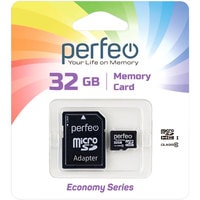 Карта памяти Perfeo microSDHC PF32GMCSH10AES 32GB (с адаптером)