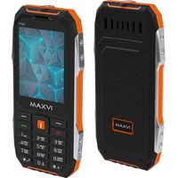Кнопочный телефон Maxvi T101 (оранжевый)