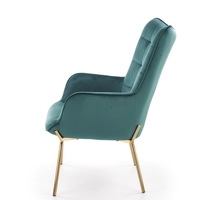 Интерьерное кресло Halmar Castel 2 (темно-зеленый/золотой)