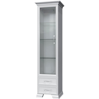 Шкаф-витрина Bravo Мебель Грация 1 дверь 1 стекло (полки стекло/белый/белый)