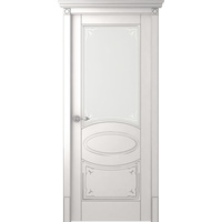 Межкомнатная дверь Belwooddoors Лотбери 220x70 см (стекло, эмаль, белый/серебро/мателюкс 39)