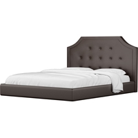 Кровать Mebelico Кантри 160x200 (экокожа, коричневый)