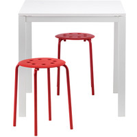 Обеденная группа Ikea Мельторп/Мариус (белый/красный) 492.297.51