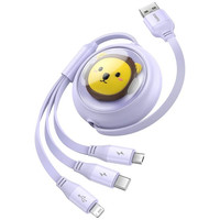 Кабель Baseus CB000063 USB Type-A - Lightning/USB Type-C/microUSB (1.1 м, фиолетовый)