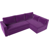 Угловой диван Лига диванов Мансберг 317 правый 112535 (микровельвет, фиолетовый)