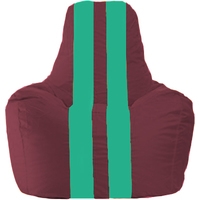 Кресло-мешок Flagman Спортинг С1.1-311 (бордовый/бирюзовый)