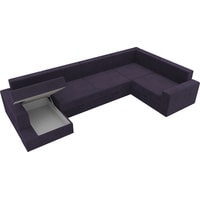 П-образный диван Mebelico Мэдисон-П 106879 (правый, фиолетовый/бежевый)