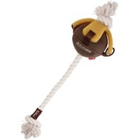 Игрушка для собак GiGwi Текстильный мяч с набивкой на канате с эко-резиной 75458
