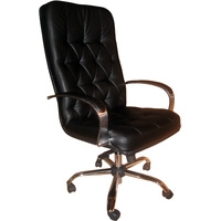 Кресло VIROKO STYLE Premier chrome (кожа, DMSL, черный)