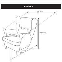 Интерьерное кресло Mio Tesoro Тойво (malmo 90 grey)