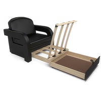 Кресло-кровать Мебель-АРС Кармен-2 (кожзам, черный)