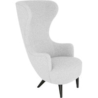 Интерьерное кресло Tom Dixon Wingback Chair BLACK Fabric C (белый/черный)