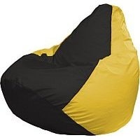 Кресло-мешок Flagman Груша Медиум Г1.1-396 (черный/желтый)