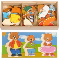 Мозаика/пазл Мир деревянных игрушек Три медведя Д164