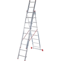 Лестница-стремянка Новая высота NV 223 алюминиевая трёхсекционная 3x8 ступеней