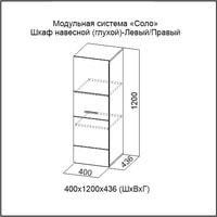 Шкаф распашной SV-Мебель Соло Д глухой правый (белый/белый глянец)