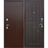 Металлическая дверь ЮрСталь Гарда 205x96 (медный антик/венге, левый)