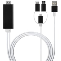 Кабель USBTOP HDMI-MicroUSB/USB-C/Lightning 1.8 м