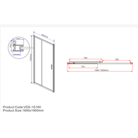 Душевая дверь Vincea Garda VDS-1G160CH (хром/шиншилла)
