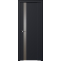 Межкомнатная дверь ProfilDoors 62U L 60x200 (черный матовый, стекло серебряный лак)