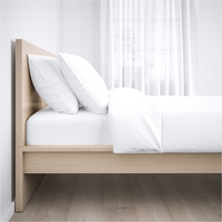 Кровать Ikea Мальм 200x160 (дубовый шпон/беленый, Лонсет) 092.109.42